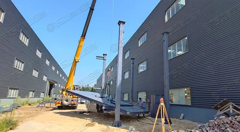 唐山金路廠區(qū)打造小型制砂樓，供客戶帶料試機(jī)