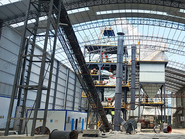 石粉料不用水洗砂，上套干法制砂樓